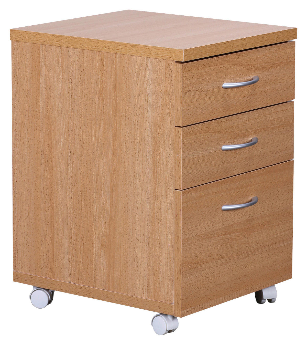 GÖRGŐS KONTÉNER - ezüst/bükk, Konventionell, műanyag/faalapú anyag (40/60/45cm) - MID.YOU