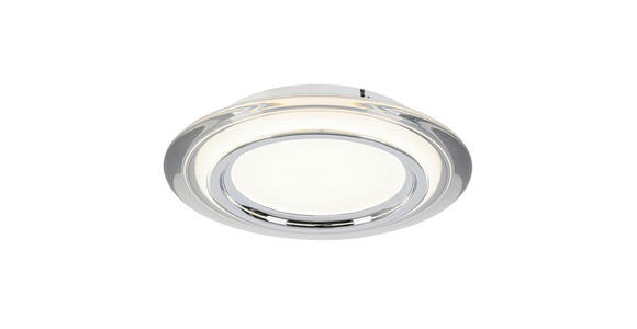 LED-DECKENLEUCHTE 35/6 cm   - Chromfarben/Transparent, Design, Kunststoff/Metall (35/6cm) - Novel