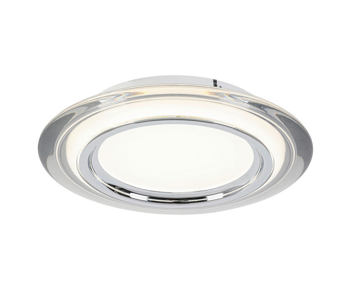 LED-DECKENLEUCHTE 35/6 cm   - Chromfarben/Transparent, Design, Kunststoff/Metall (35/6cm) - Novel