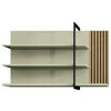 WANDBOARD  133/75/28 cm  - Schilfgrün/Eiche Bianco, Design, Holz/Holzwerkstoff (133/75/28cm) - Moderano