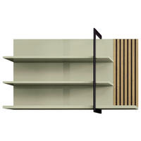 WANDBOARD  133/75/28 cm  - Schilfgrün/Eiche Bianco, Design, Holz/Holzwerkstoff (133/75/28cm) - Moderano