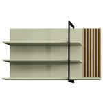 WANDBOARD  133/75/28 cm  - Schilfgrün/Eiche Bianco, Design, Holz/Holzwerkstoff (133/75/28cm) - Moderano