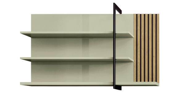 WANDBOARD 133/75/28 cm - Schilfgrün/Eiche Bianco, Design, Holz/Holzwerkstoff (133/75/28cm) - Moderano