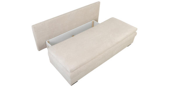 SCHLAFSOFA  mit Liegefunktion, Schlafen auf Sitzhöhe, Rücken echt Struktur Beige  - Beige/Schwarz, KONVENTIONELL, Kunststoff/Textil (195/93/83cm) - Carryhome