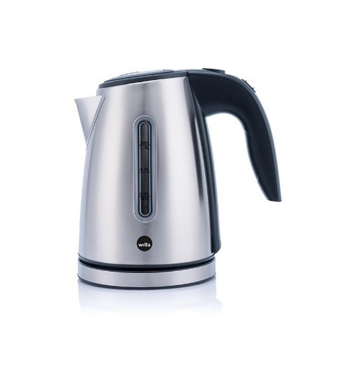 VATTENKOKARE  - silver/svart, Basics, metall/plast (1l) - Wilfa