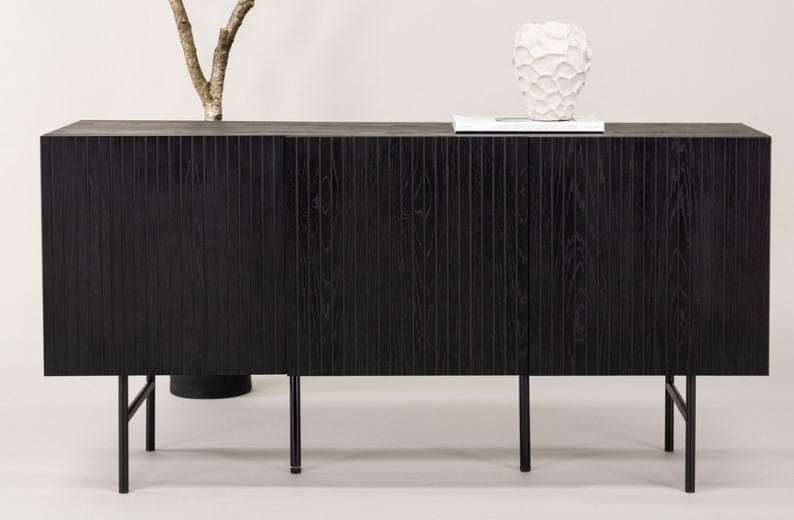 SIDEBOARD  in 150/75/42 cm  - Schwarz, Design, Holzwerkstoff/Metall (150/75/42cm) - Livetastic