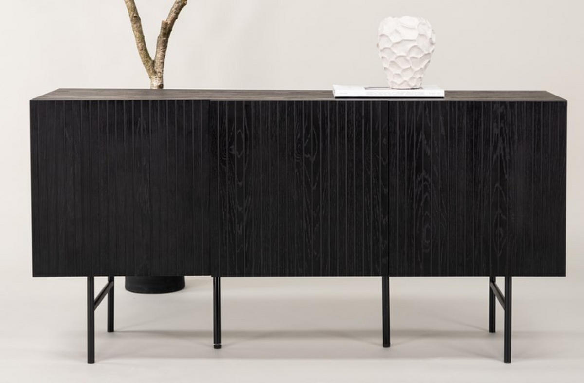 SIDEBOARD 150/75/42 cm  - svart, Design, metall/trämaterial (150/75/42cm) - Livetastic