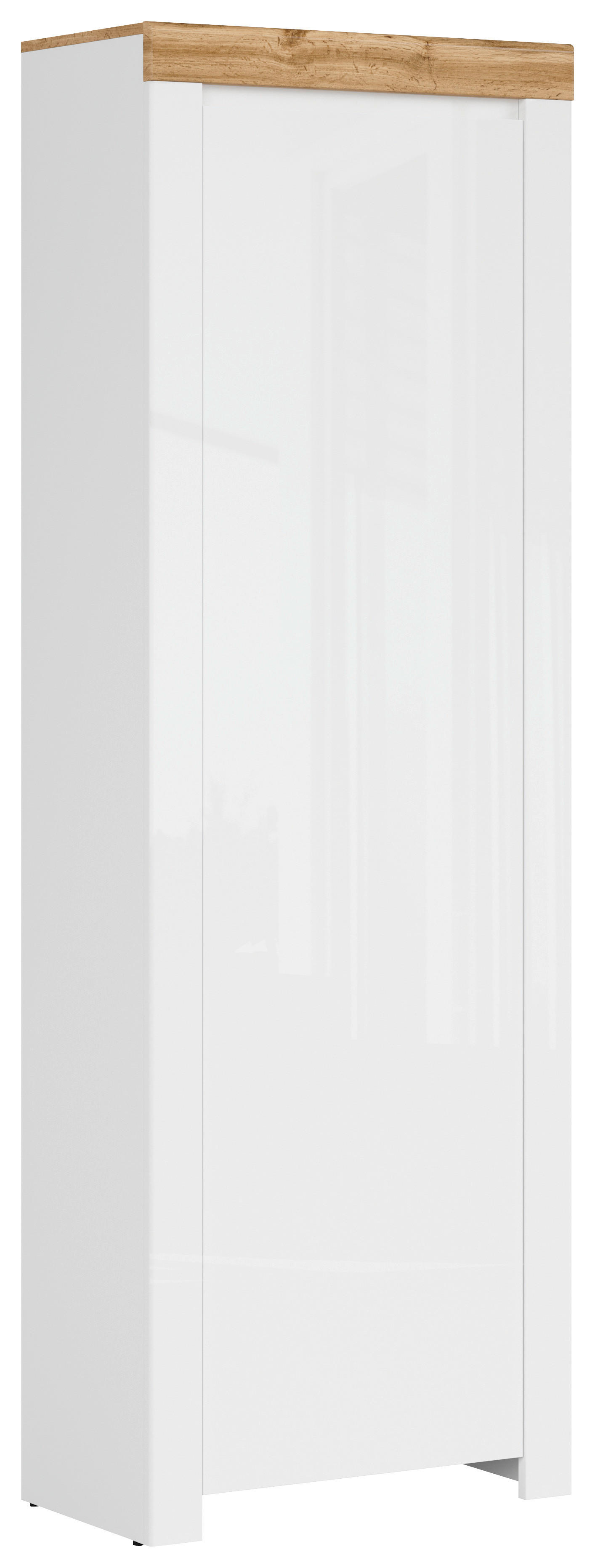 Levně Carryhome SKŘÍŇ NA ODĚV, bílá, dub wotan, 68,5/203,5/37 cm