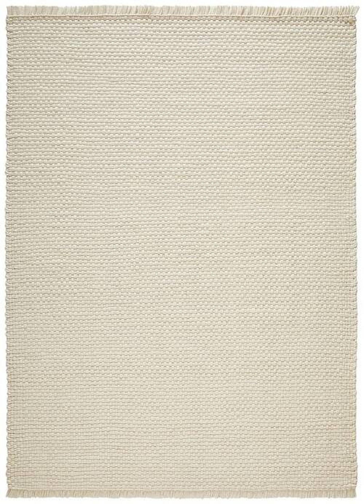HANDWEBTEPPICH 130/190 cm Weiß  - Weiß, Basics, Textil (130/190cm) - Linea Natura