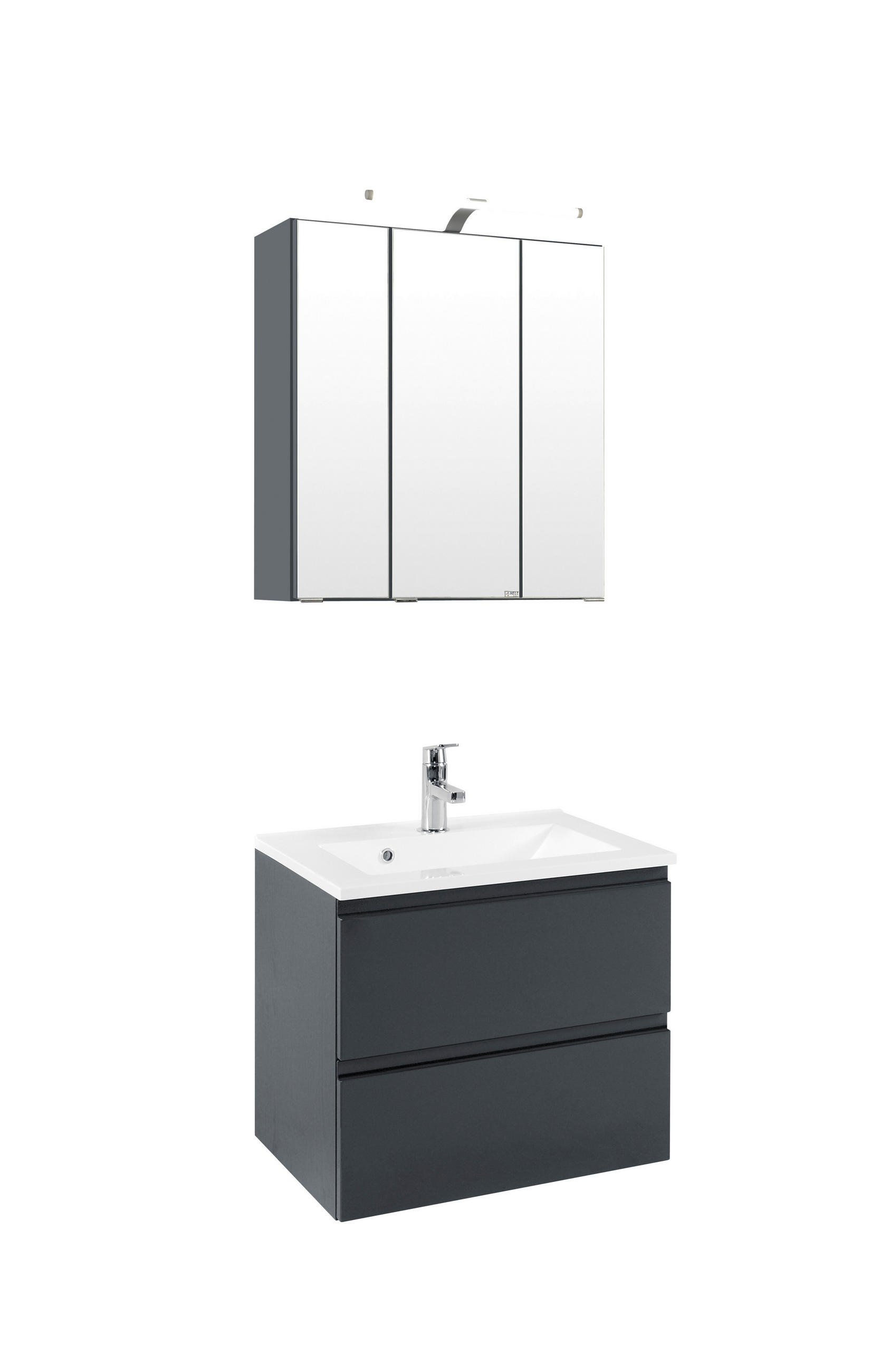 BADEZIMMER  in  - Weiß/Grau, Design, Holzwerkstoff/Stein (60/47cm) - Held