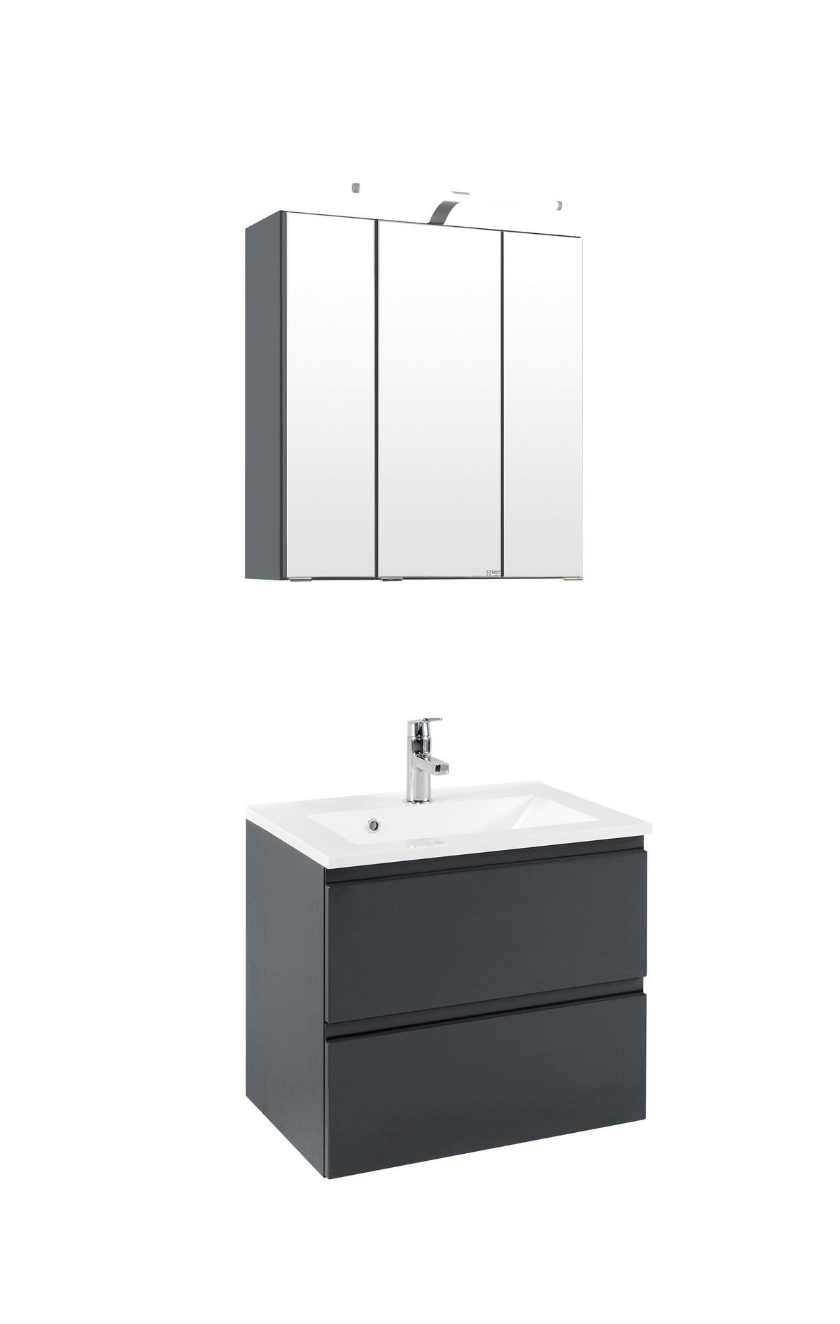BADEZIMMER  in  - Weiss/Grau, Design, Holzwerkstoff/Stein (60/47cm) - Held