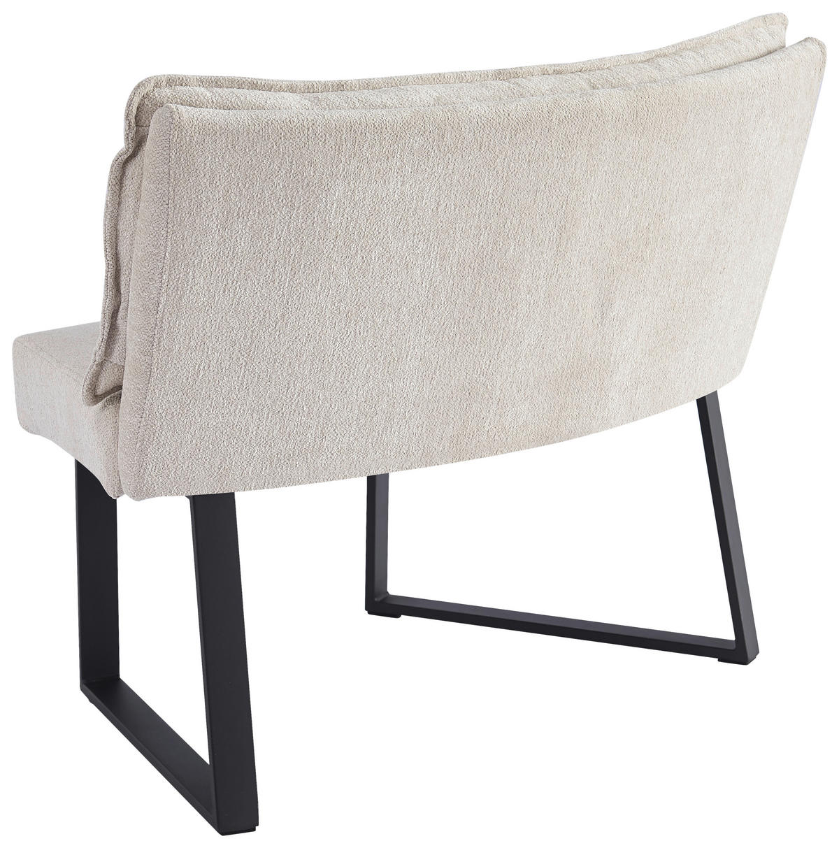 SITZBANK in Metall, Textil Beige  - Beige/Schwarz, MODERN, Textil/Metall (108/82/60cm) - MID.YOU