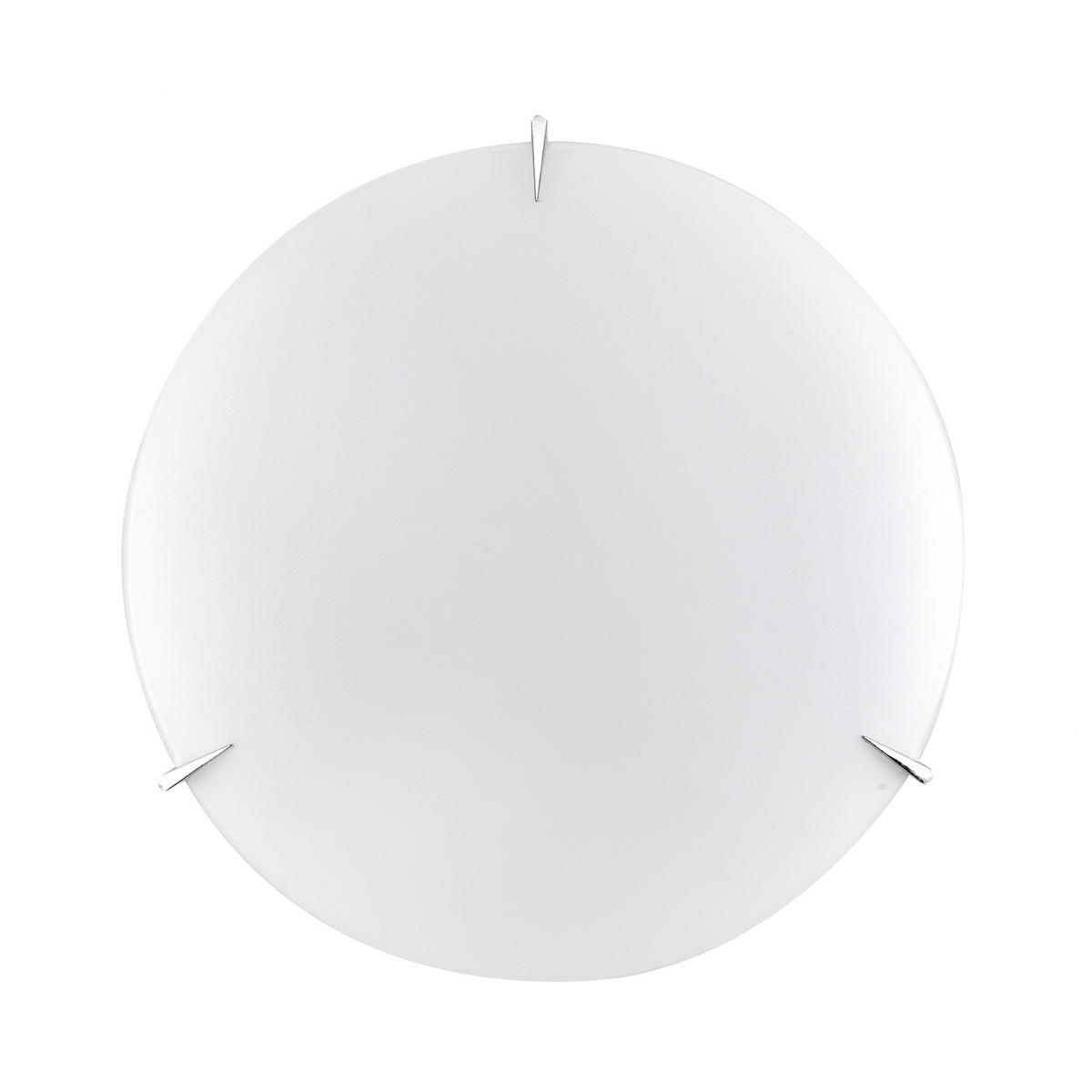 DECKENLEUCHTE 40/40/9 cm   - Weiß, KONVENTIONELL, Glas/Metall (40/40/9cm)