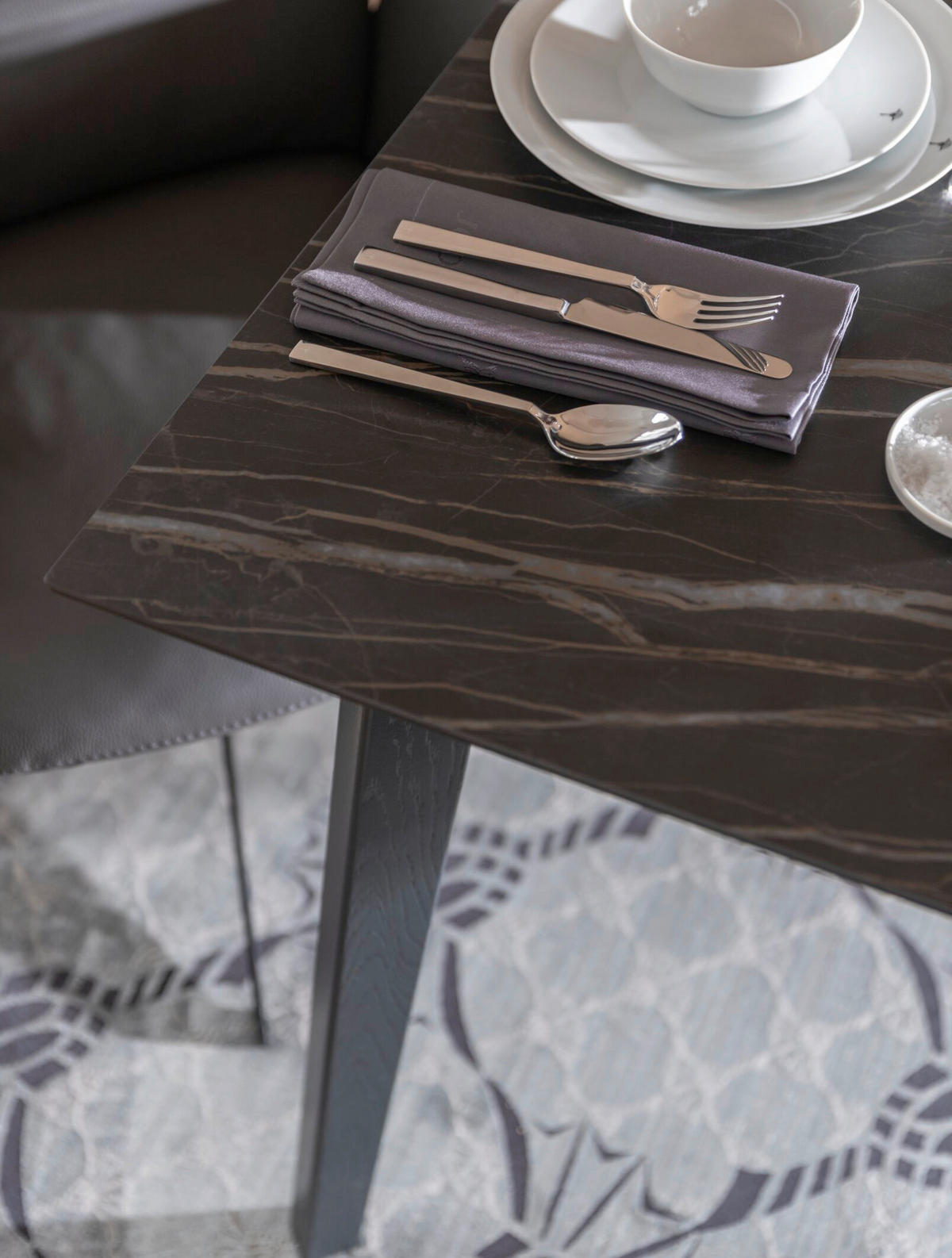 ESSTISCH in Holz, Keramik 180/90/75 cm  - Buchefarben/Schwarz, Design, Holz/Keramik (180/90/75cm) - Joop!