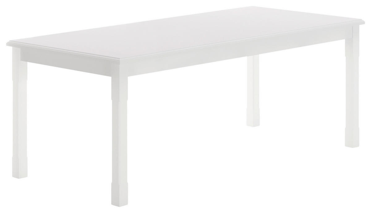 ESSTISCH Weiß rechteckig  ausziehbar  - Weiß, ROMANTIK / LANDHAUS, Holz/Holzwerkstoff (200/100/75cm) - Livetastic