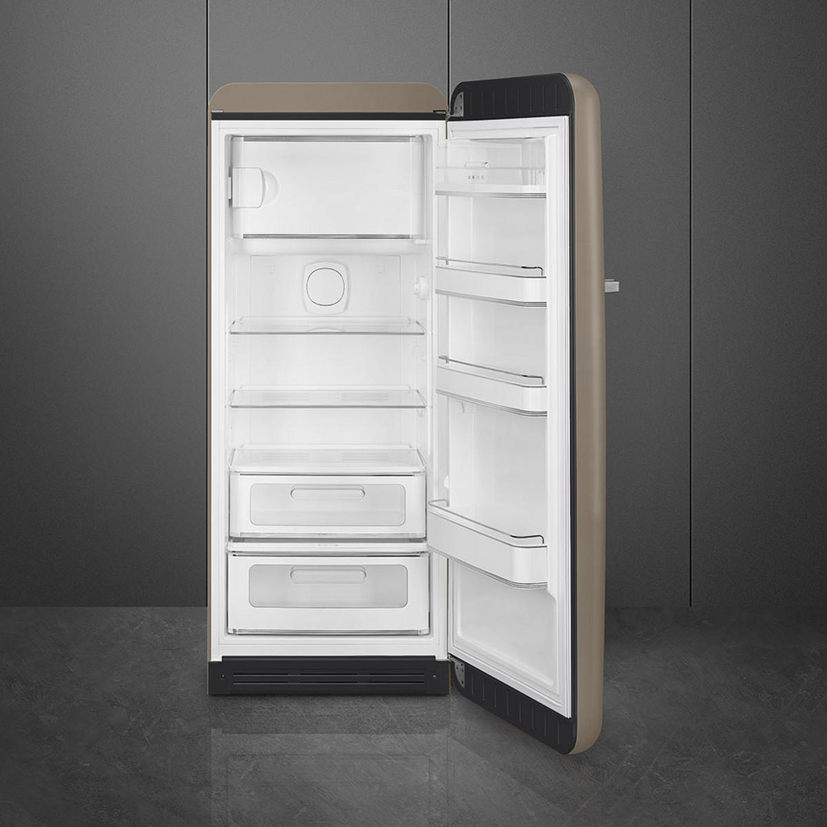 KÜHLSCHRANK 60/153/72,8 cm FAB28RDTP5  - Taupe, Basics, Glas/Metall (60/153/72,8cm) - SMEG