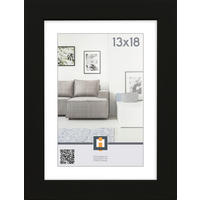 OKVIR ZA SLIKE      13,5/18/1,5 cm    - črna, Basics, umetna masa/steklo (13,5/18/1,5cm)