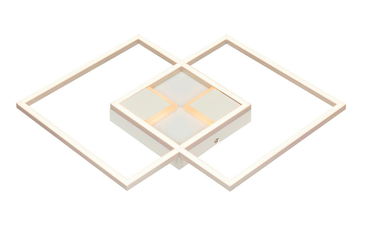 LED-DECKENLEUCHTE 27 W    42/42/4,5 cm  - Weiss, Basics, Kunststoff/Metall (42/42/4,5cm) - Boxxx