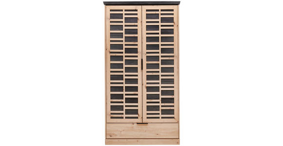 GARDEROBENSCHRANK 104/195,2/60,2 cm  - Dunkelbraun/Schwarz, LIFESTYLE, Holzwerkstoff/Metall (104/195,2/60,2cm) - Xora