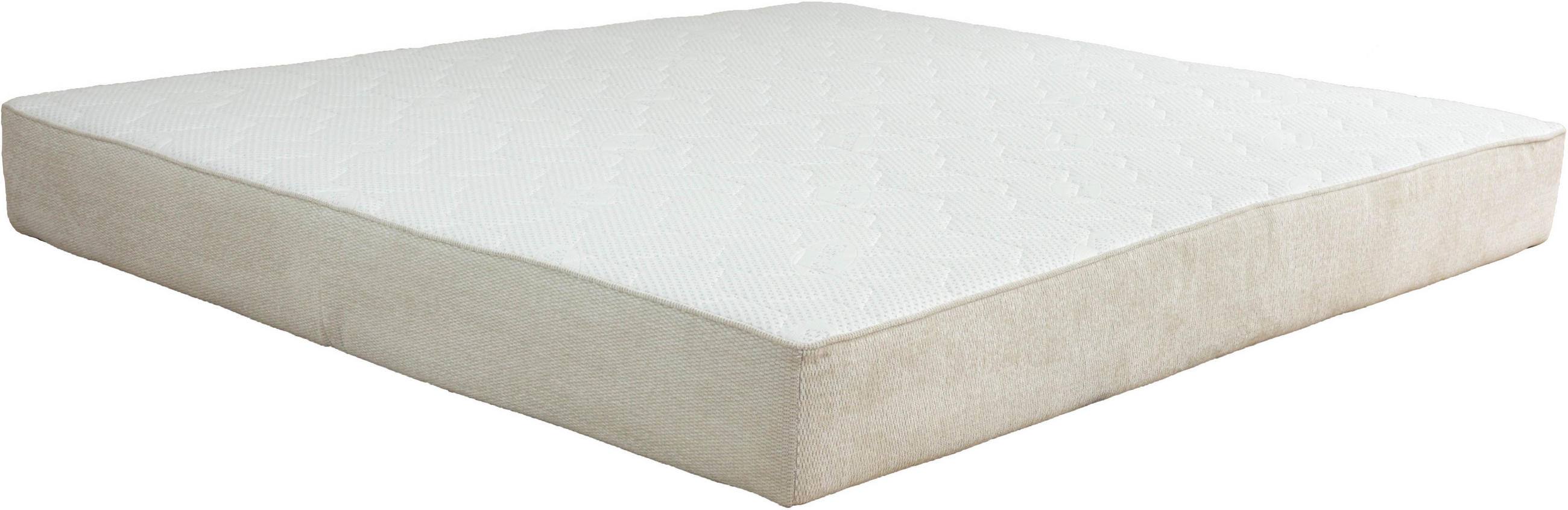 TASCHENFEDERKERNMATRATZE 180/200 cm, Höhe ca.: 25 cm, H2 + H3 = mittel + fest, 7-Zonen - Beige/Weiß, Design, Textil (180/200cm) - Chameo