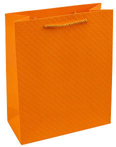 GESCHENKTASCHE  - Orange, Basics, Papier (17/22.5/9.2cm)