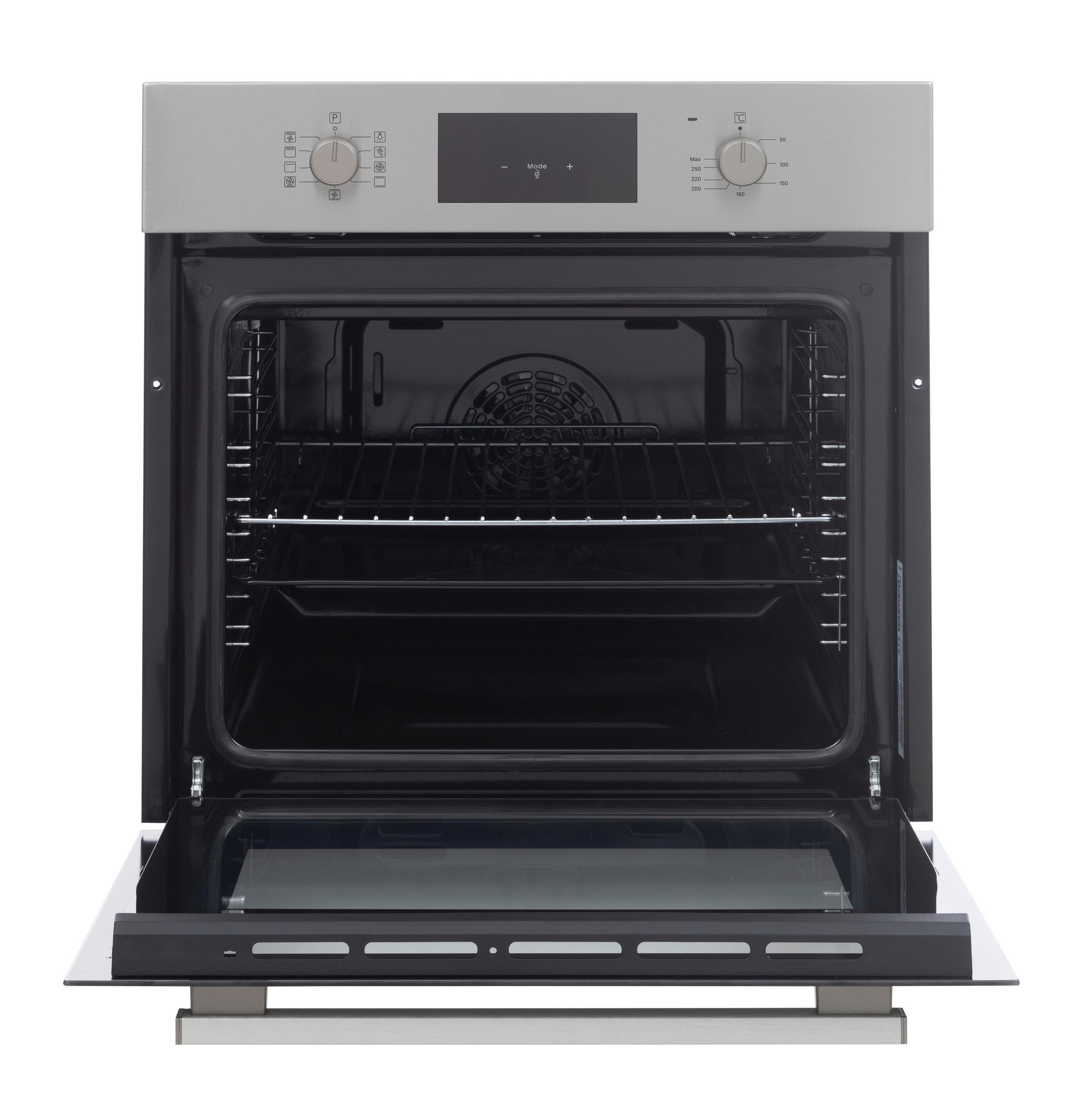 Thumbnail - Daewoo Einbaubackofen, Grau, Metall, Glas, 59.5x59.5x57.5 cm, Digitaldisplay, Elektronikuhr, Vollglas-Innentür, Backofen...