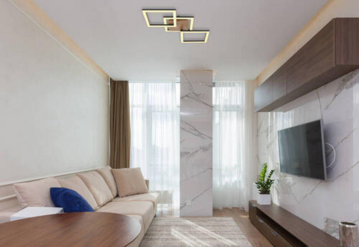 LED-DECKENLEUCHTE 30 W    66/31/7,5 cm  - Dunkelbraun/Opal, Design, Holz/Kunststoff (66/31/7,5cm) - Globo