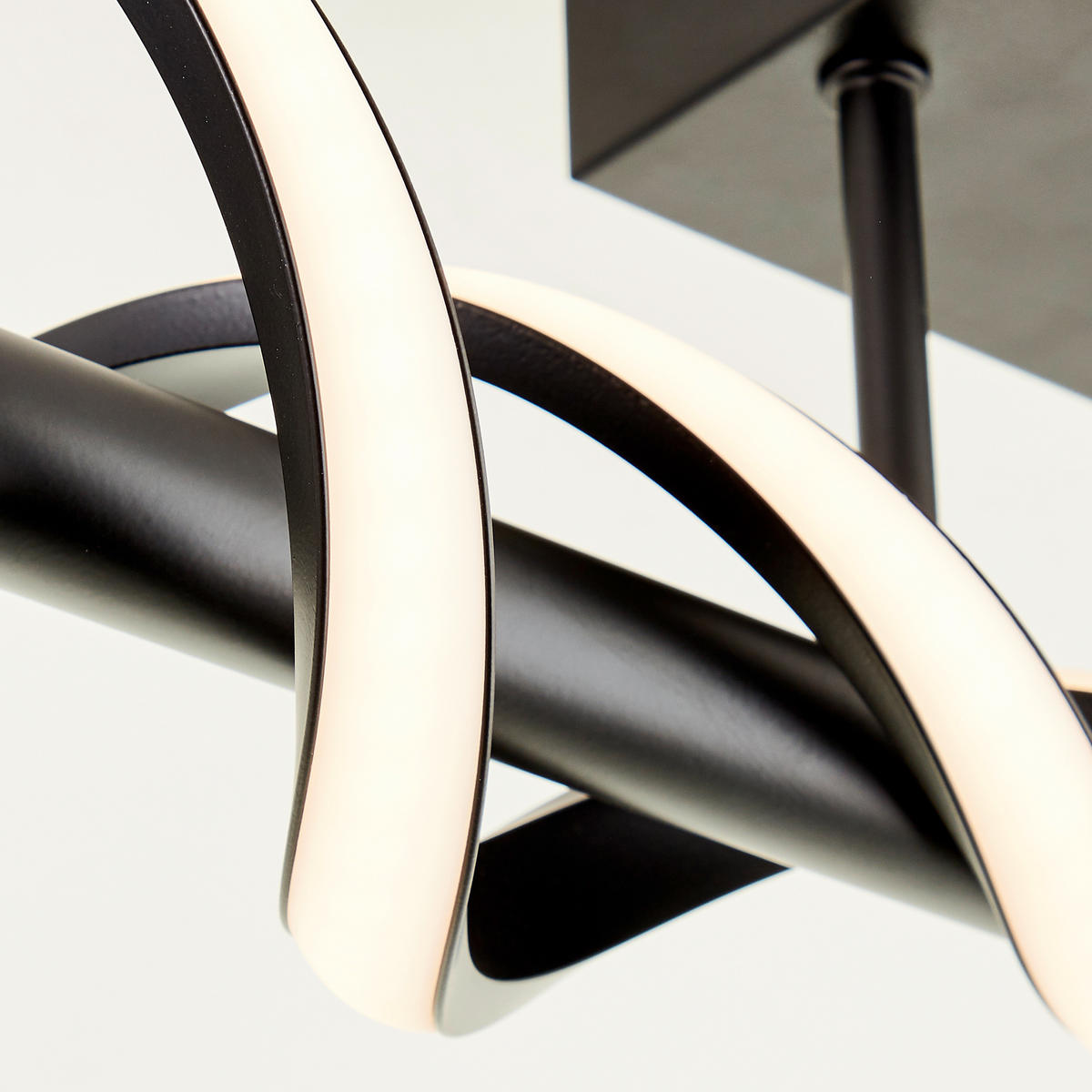 LED-DECKENLEUCHTE     - Schwarz, Design, Kunststoff/Metall (75,5/20/18cm) - Brilliant