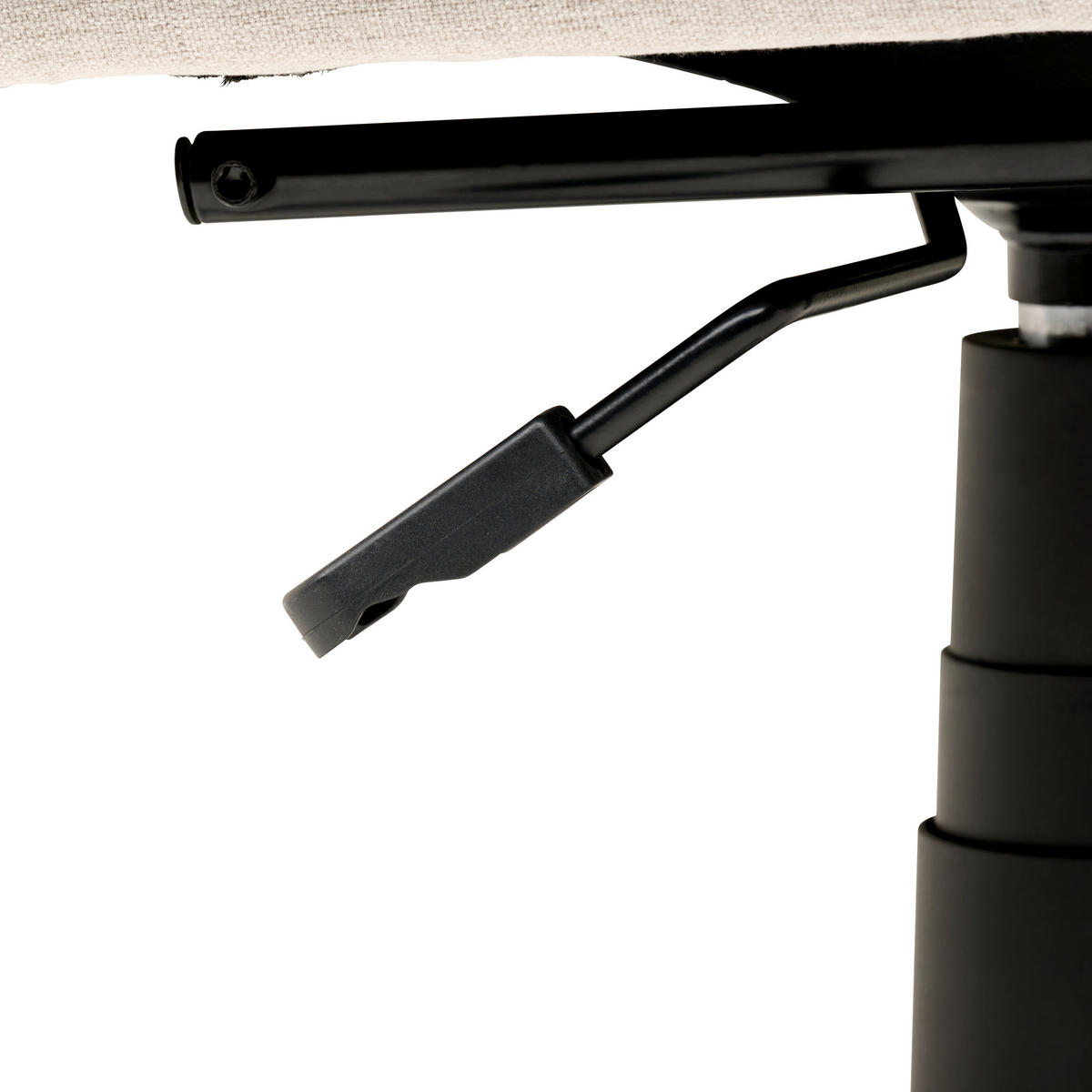 CHEFSESSEL  in Webstoff Creme  - Creme/Schwarz, MODERN, Kunststoff/Textil (62/112-122/65cm) - MID.YOU