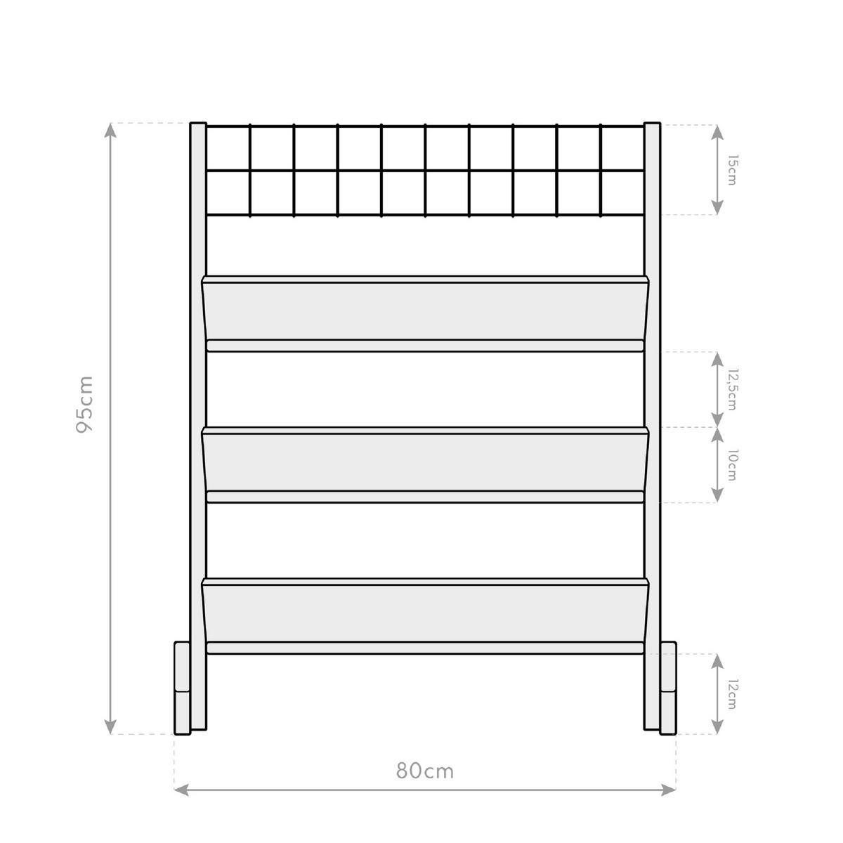 GARTENREGAL Holz  - Lärchefarben, Basics, Holz (80/95/50cm) - Ambia Garden