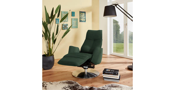 RELAXSESSEL in Textil Grün  - Anthrazit/Grün, Design, Textil/Metall (71/114/84cm) - Johann Jakob
