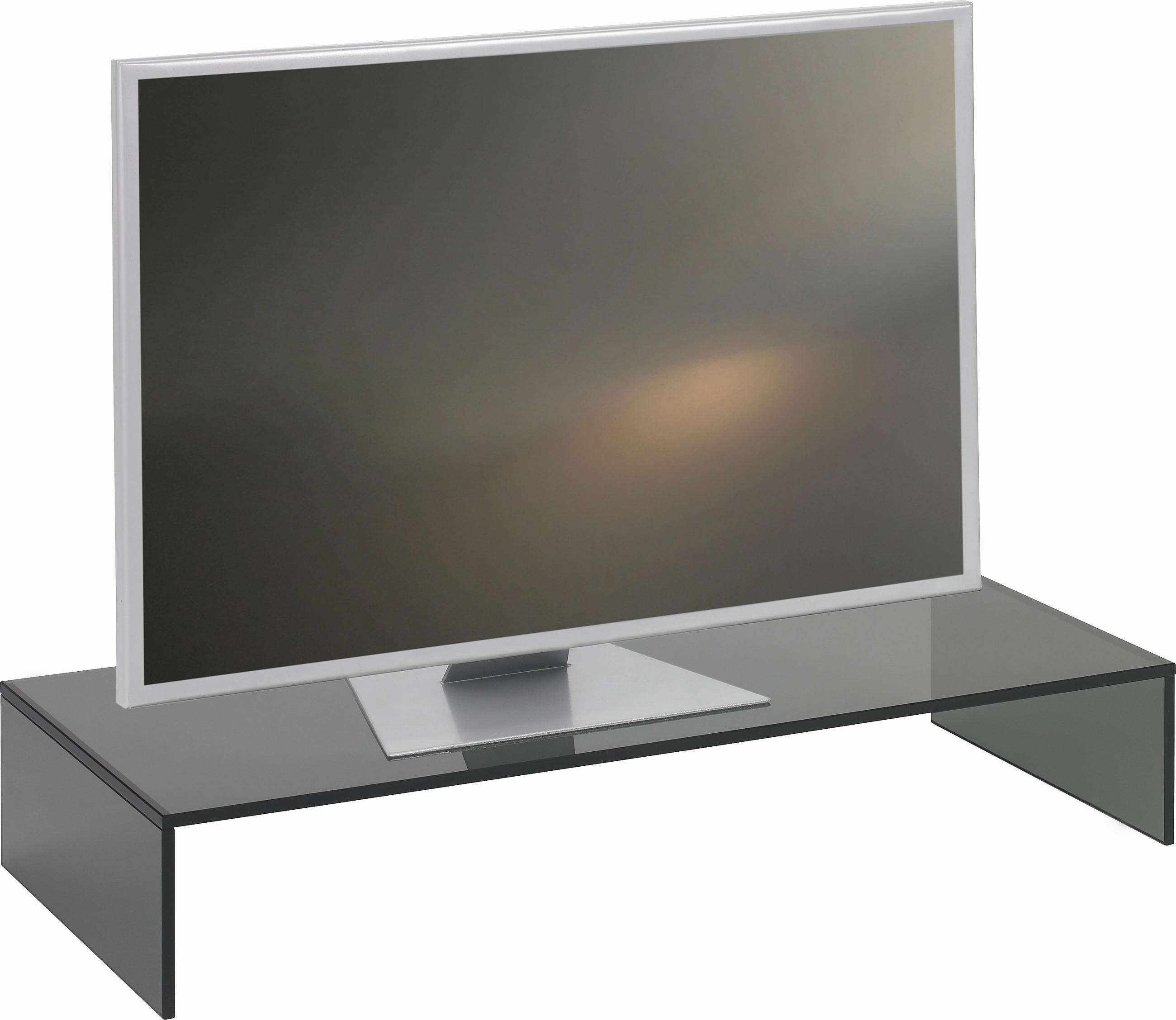 TV-AUFSATZ in Grau  - Grau, Design, Glas (80/14/35cm) - Xora