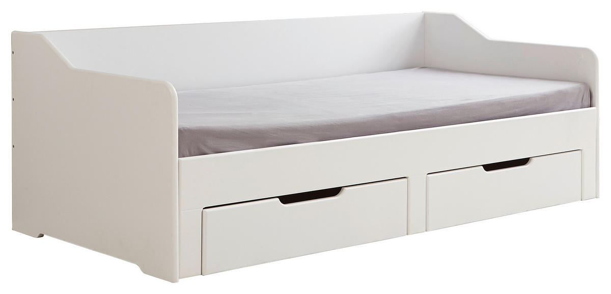 POSTELJA 90/180 cm   x 200 cm  , leseni material bela  - bela, Design, leseni material (90/180/200cm) - Xora