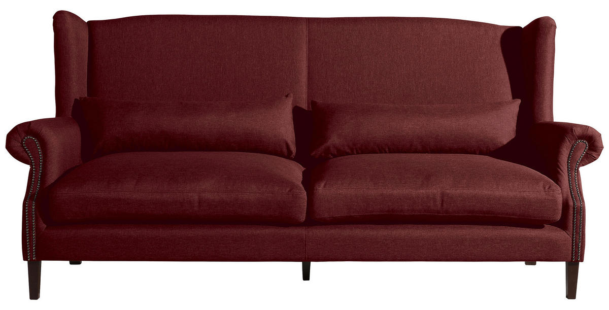 3-SITZER-SOFA Flachgewebe Rot von MAX WINZER