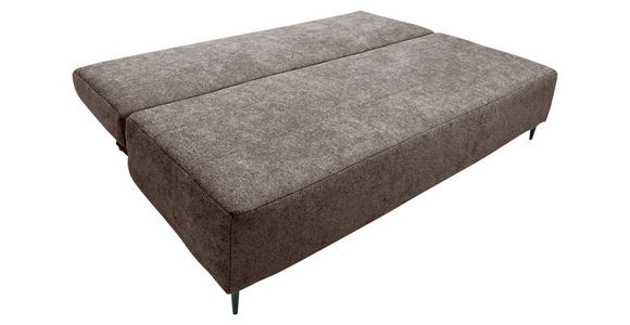 SCHLAFSOFA Flachgewebe Braun  - Schwarz/Braun, KONVENTIONELL, Textil/Metall (197/75/100cm) - Carryhome