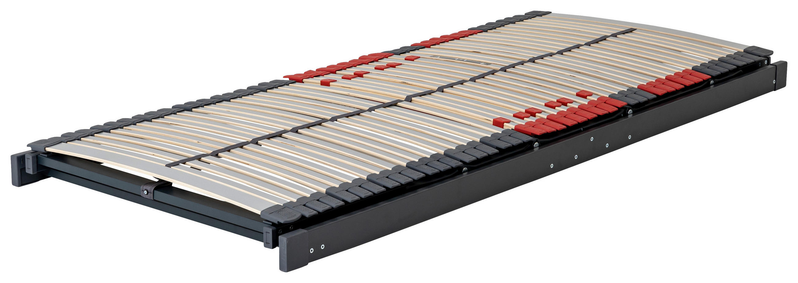 ELEKTRISCHER LATTENROST 120/200 cm Kopfteil, Fußteil verstellbar, Buche, Birke  - Naturfarben/Grau, Basics, Holz (120/200cm) - Hukla