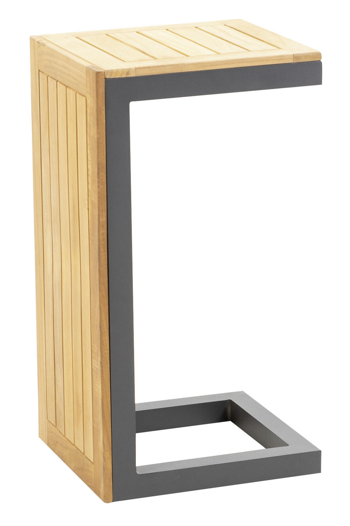 LOUNGEGARNITUR   253/70/175 cm Teakholz Aluminium  - Anthrazit/Grau, Basics, Holz/Textil (253/70/175cm) - Gardenson