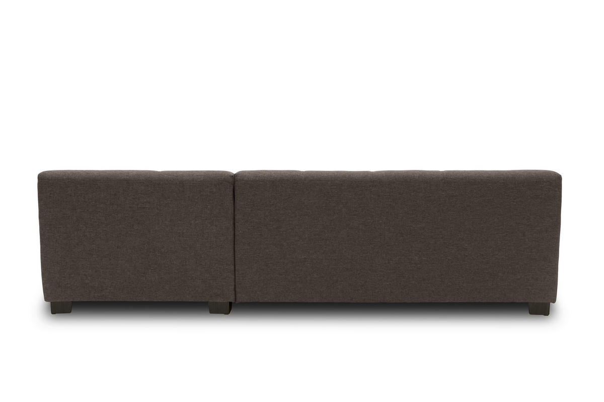 ECKSOFA in Webstoff Grau  268/153 cm  - Wengefarben/Grau, Design, Holz/Textil (268/153cm) - MID.YOU