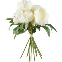 KUNSTBLUME - Creme/Grün, Lifestyle, Kunststoff/Textil (30cm)