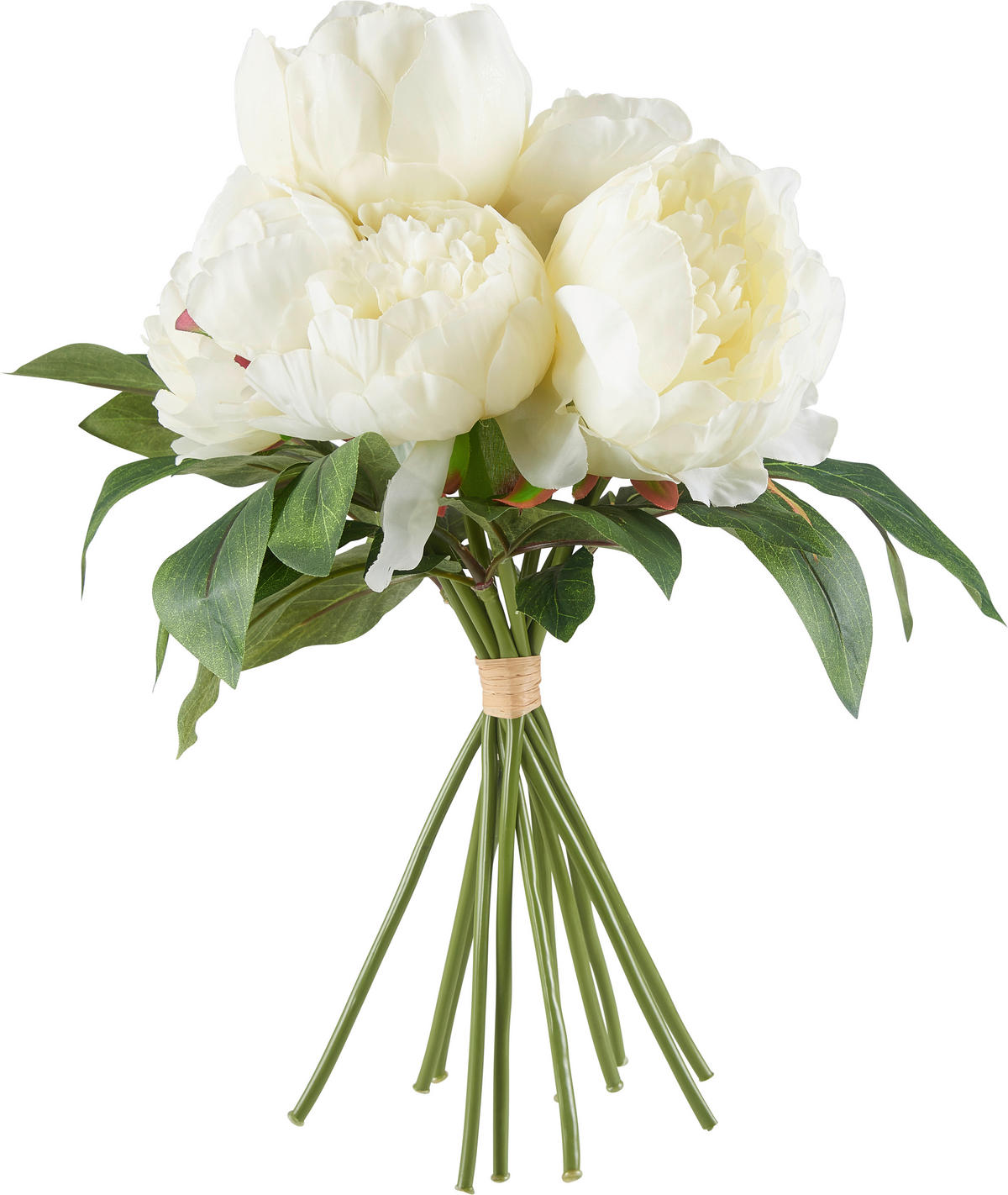 KUNSTBLUME - Creme/Grün, Lifestyle, Kunststoff/Textil (30cm)