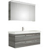 BADEZIMMER  in 123 cm  - Chromfarben/Graphitfarben, KONVENTIONELL, Glas/Holzwerkstoff (123cm) - Pelipal