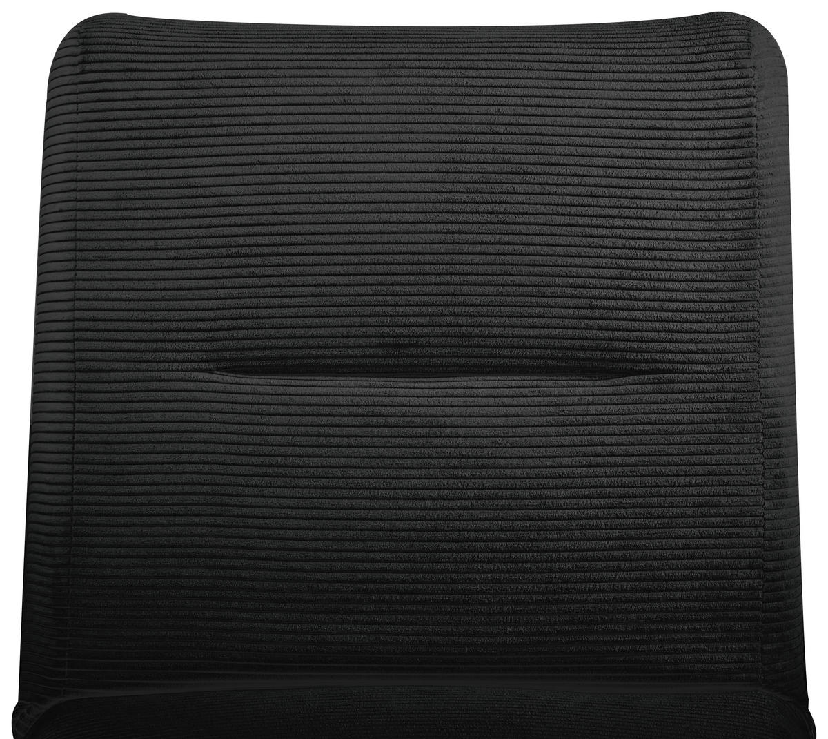 SCHLAFSESSEL in Cord Schwarz  - Schwarz, Design, Textil (81/88/160cm) - Livetastic