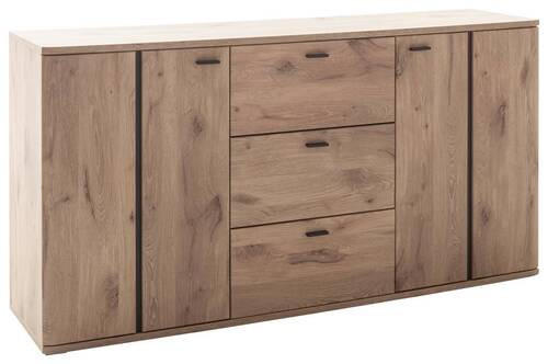 SIDEBOARD  in 180/92/44 cm  - Eichefarben/Anthrazit, KONVENTIONELL, Holzwerkstoff/Metall (180/92/44cm) - Cantus