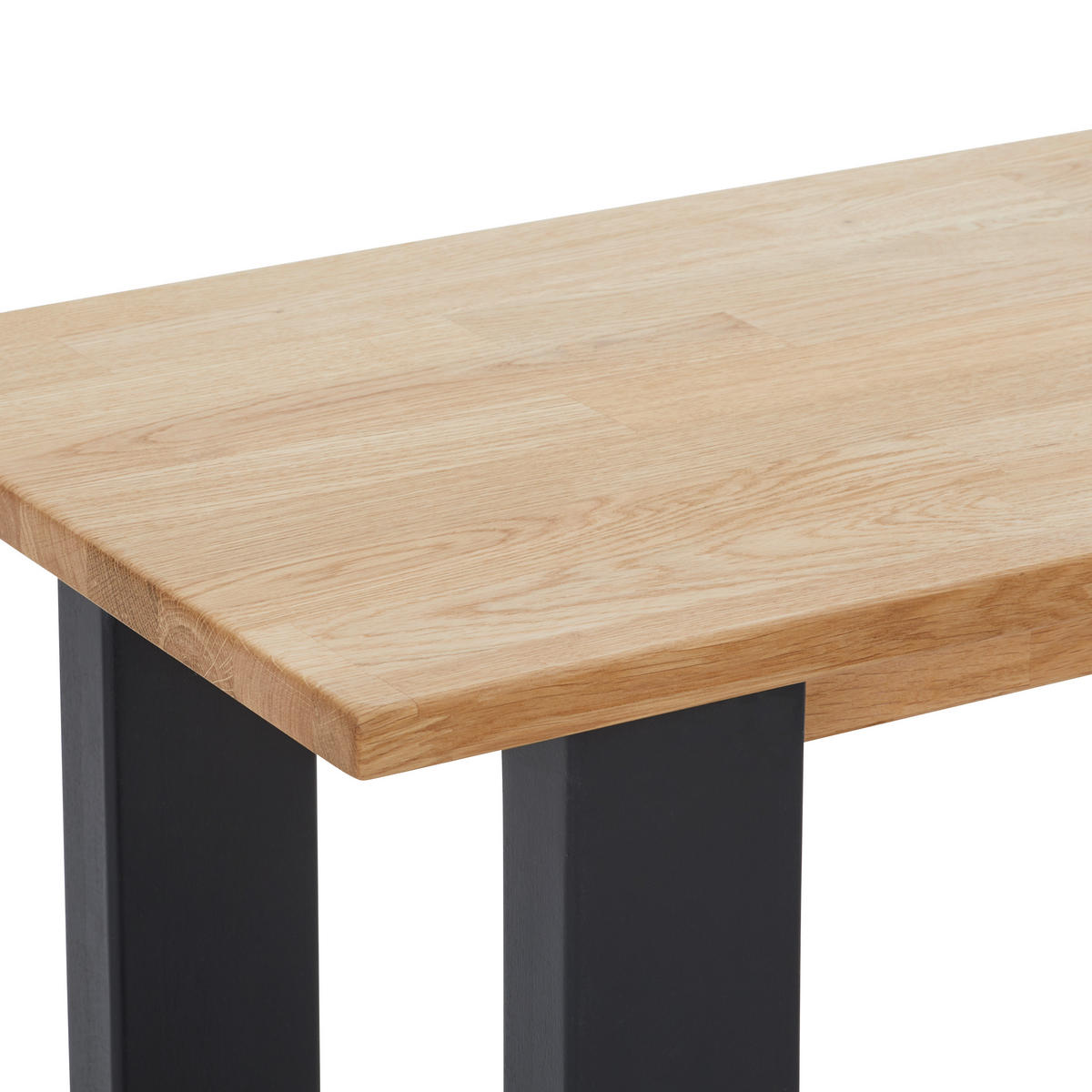 SEDACÍ LAVICE, divoký dub, divoký dub - divoký dub/černá, Natur, dřevo (120/38/45cm) - Livetastic