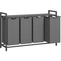 WÄSCHEKORB - Grau, MODERN, Holzwerkstoff/Metall (116/72/33cm) - MID.YOU