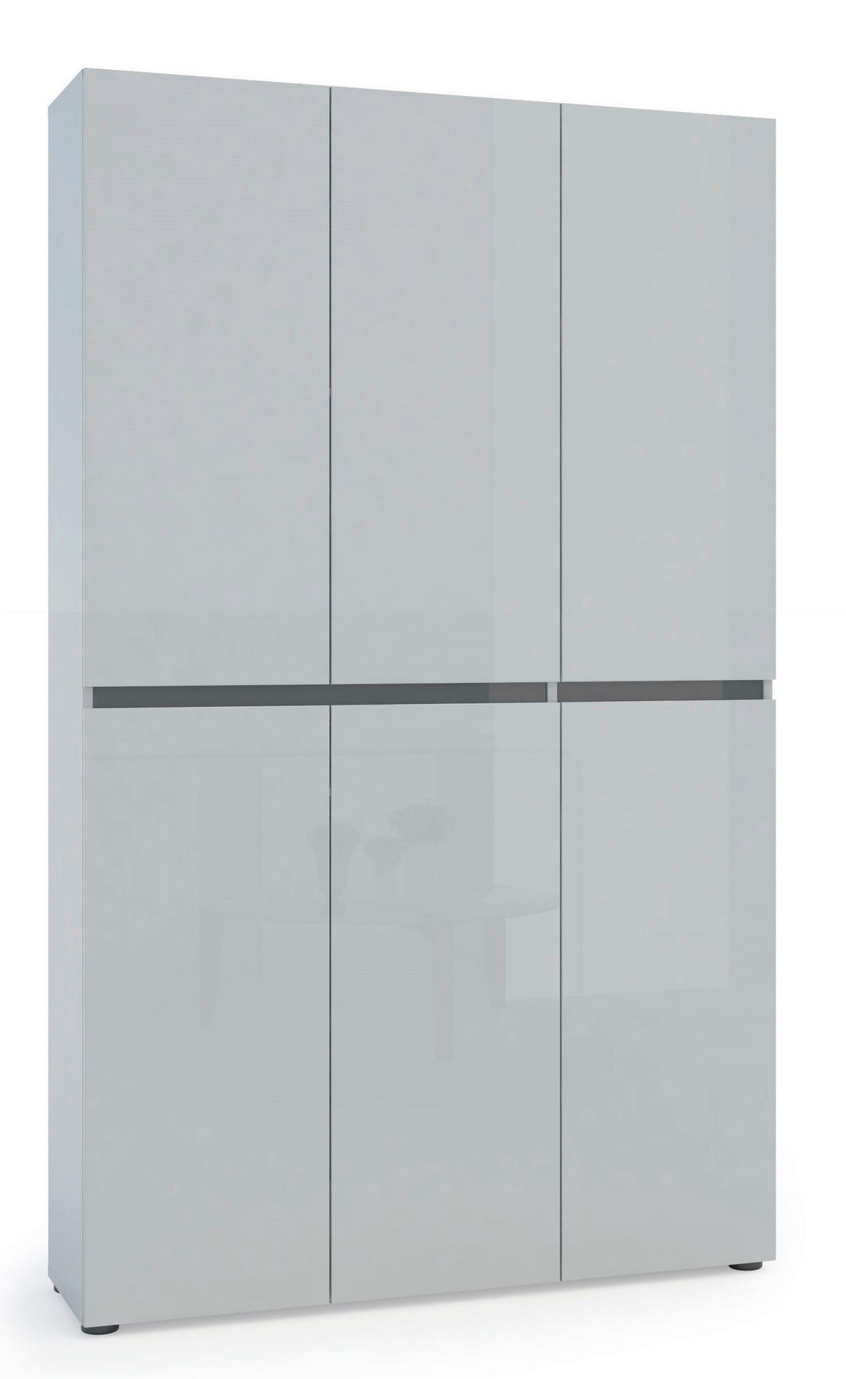 SCHUHSCHRANK Grau  - Schwarz/Grau, Design, Holzwerkstoff/Kunststoff (120/200/34cm) - Xora