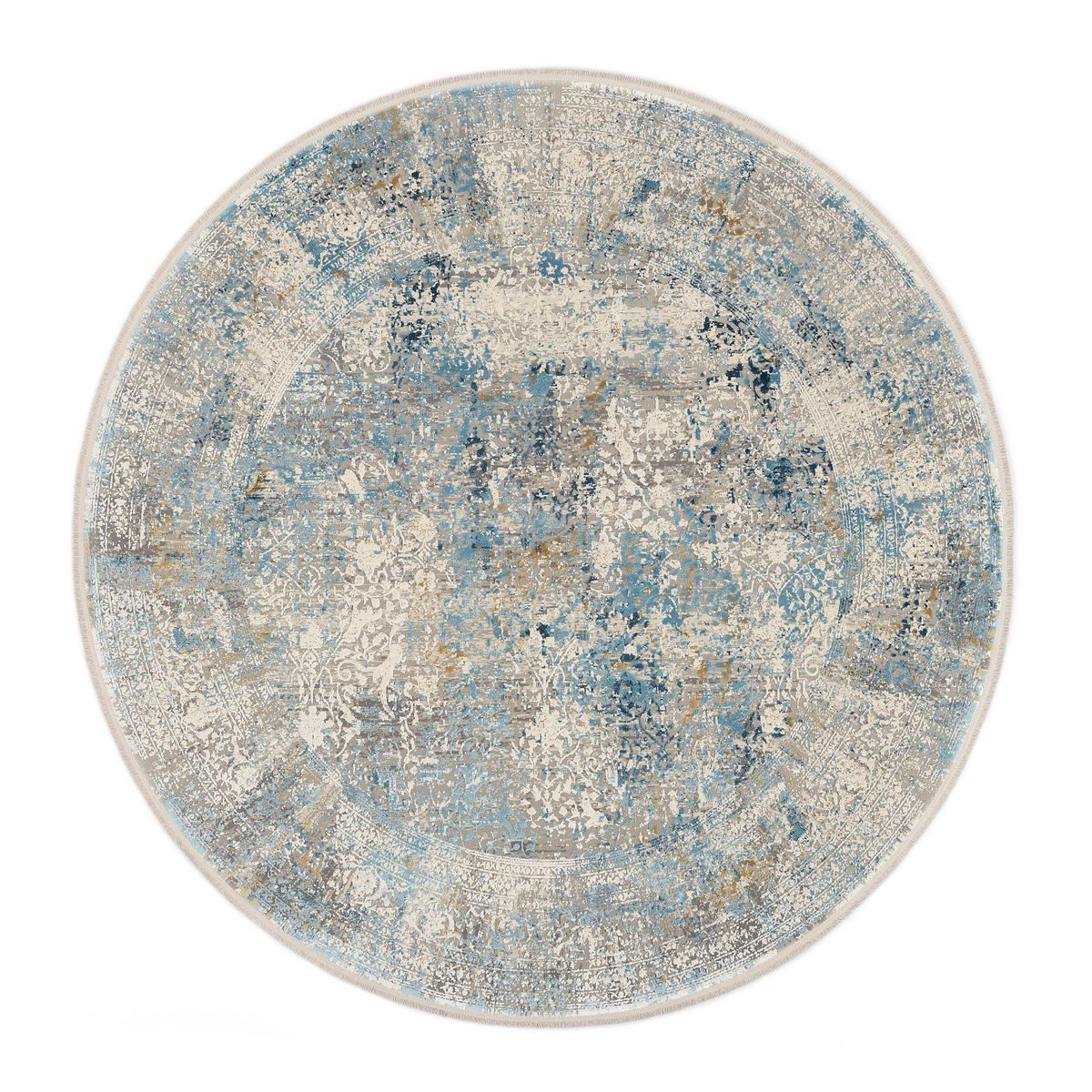 WEBTEPPICH 200 cm Avignon Blau, Grau  - Blau/Grau, Design, Textil (200cm) - Dieter Knoll