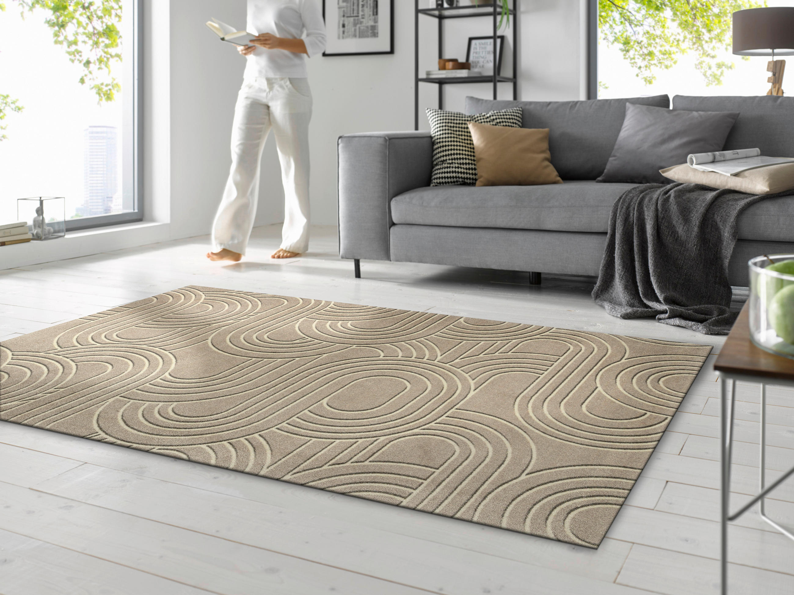 COVOR Sand Twist  - bej, Konventionell, plastic/textil (140/200cm) - wash+dry