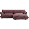 ECKSOFA  in Flachgewebe Beere  264/185 cm  - Beere/Schwarz, Design, Kunststoff/Textil (264/185cm) - Belluti