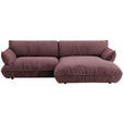 ECKSOFA  in Flachgewebe Beere  264/185 cm  - Beere/Schwarz, Design, Kunststoff/Textil (264/185cm) - Belluti